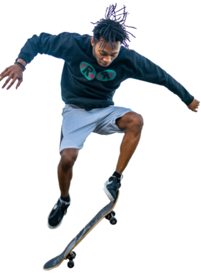 Man in skateboard